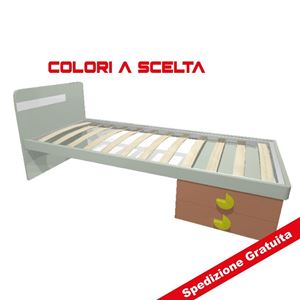 Immagine di LETTO LUNA COLOR 4489 COLORI A SCELTA