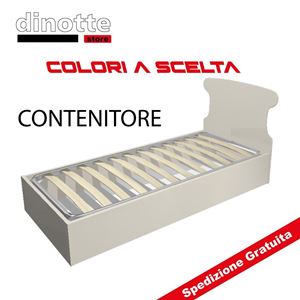 Immagine di LETTO SINGOLO CONTENITORE IN LEGNO MOUSE ART.4505 VARI COLORI