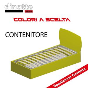 Immagine di LETTO SINGOLO CONTENITORE IN LEGNO FUNGO ART.4506 VARI COLORI